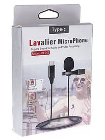 Мікрофон міні з кабелем Type-C JH-042 BF