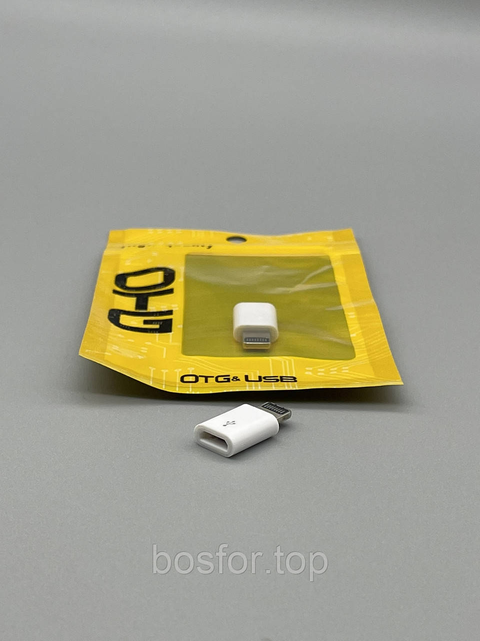 OTG адаптер для iPhone та iPad Lightning USB флешок клавіатур мишей білий компактний BF