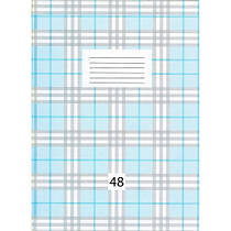 Канцелярська книга A4 на скобі 48 аркушів Офорт клітинка офсет КН4548K