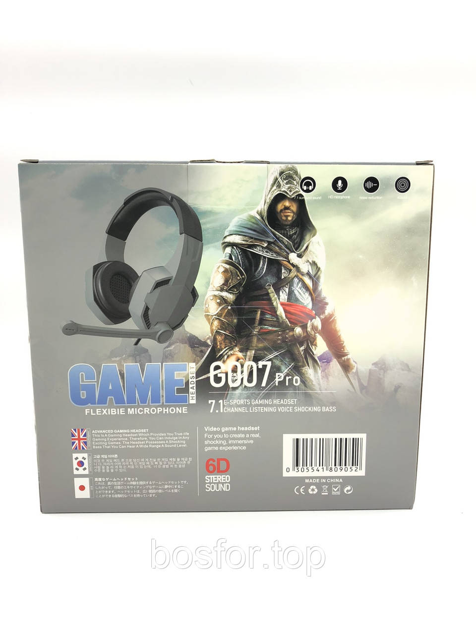 Ігрові навушники ASSASSINS G007 Pro провідні з мікрофоном для ПК та консолі BF