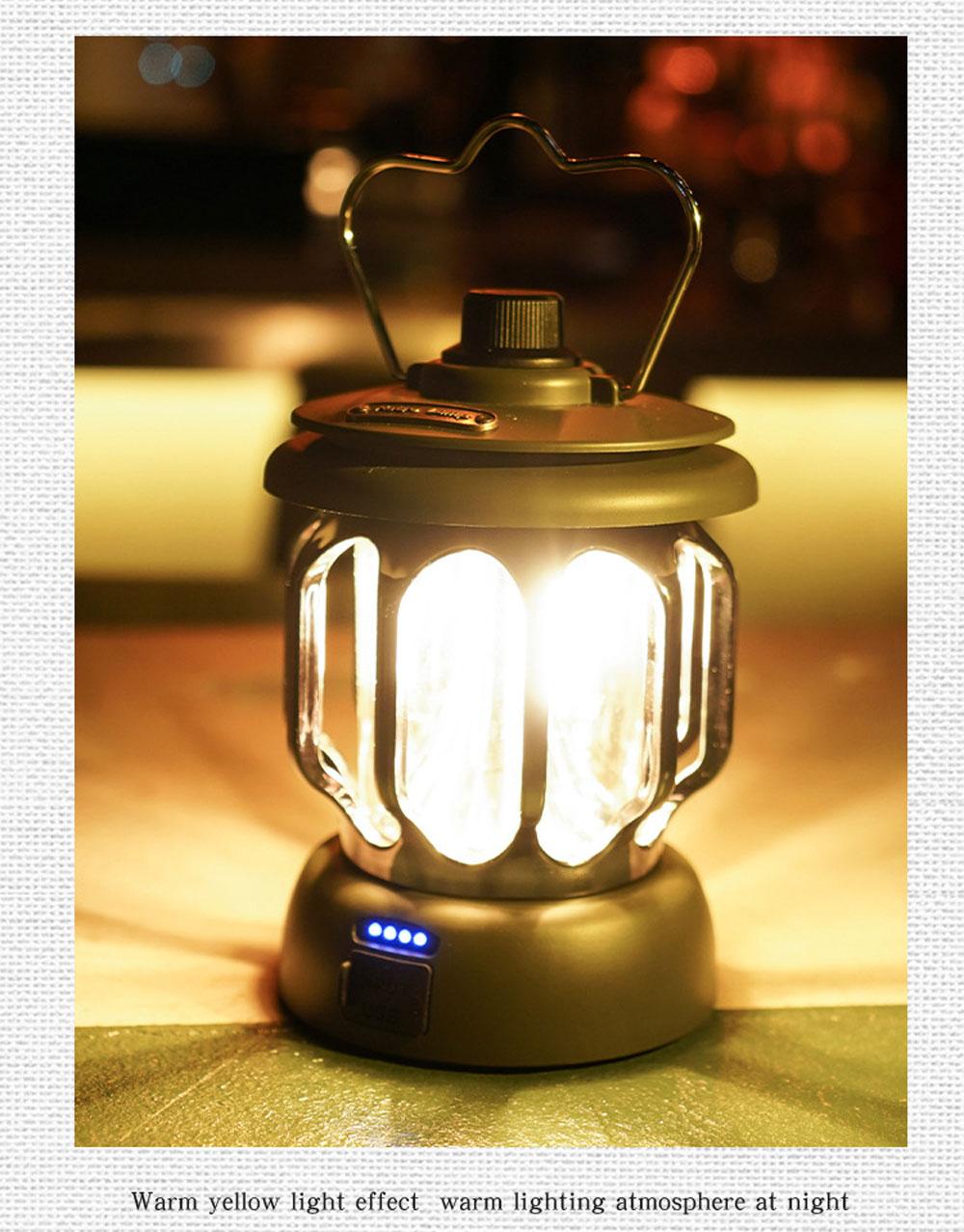 Світильник / світлодіодна лампа - power bank Retro Lamp 5000mah зелений