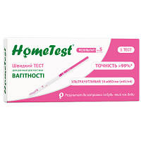Новинка Тест на вагітність HomeTest смужка для ранньої діагностики 1 шт. (7640162329644) !