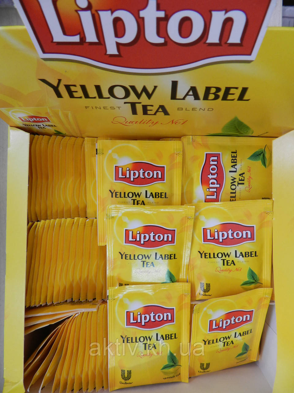 Чай Ліптон 100 пакетів в індивідуальному пакованні