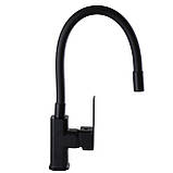 Змішувач для кухні DOMINO MALIBU DMM-203 LR-BLACK-BLACK чорний гнучкий, фото 3