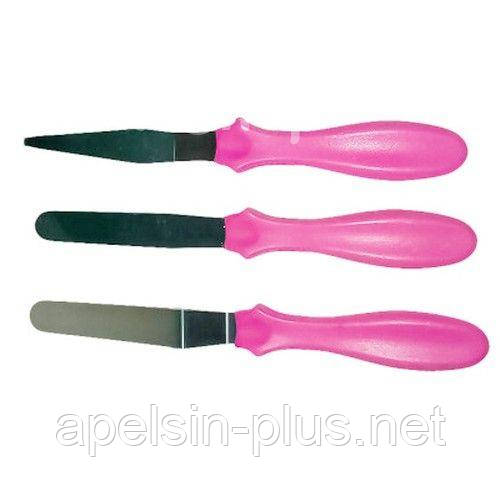 Набір кондитерських шпателей для крему та мастики з 3 штук, фото 1