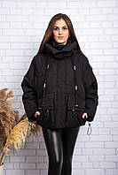 Зимова жіноча куртка укорочена Yimosis чорна