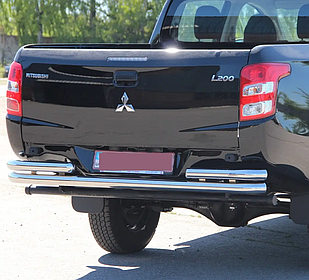 Задній захист бампера d60 (нерж.) Mitsubishi L200 2018-