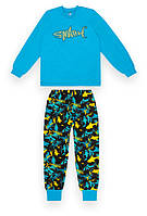 Пижама детская для мальчика GABBI Shark Бирюзовый на рост 122 (13335)