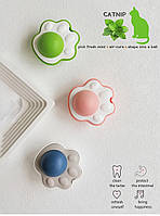 Котяча м'ята іграшка смаколик лизун для котів Лапка блакитна, фото 4