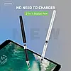 Універсальний Ємнісний Стілус - Ручка 2 в 1 Touch Pen Чорний для телефону сенсорного екрана, фото 6