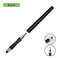 Универсальный Емкостный Стилус - Ручка 2 в 1 Touch Pen Чёрный для телефона планшета сенсорного экрана