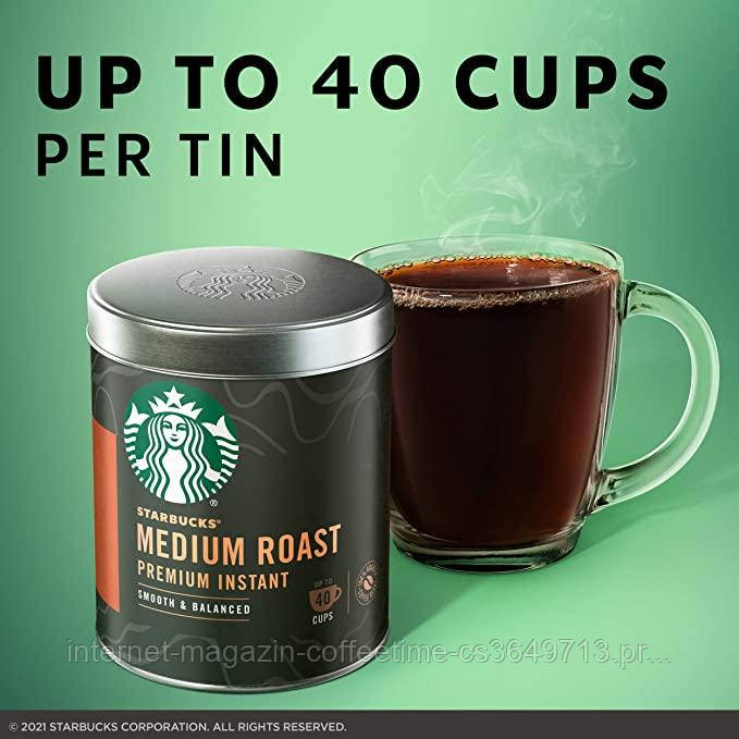 Кава розчинна Starbucks Premium Medium Roast Instant 90г середньої обжарки