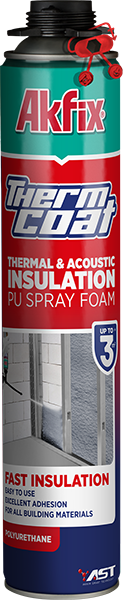 Напилюваний утеплювач Akfix THERMCOAT 850 мл / 930 гр
