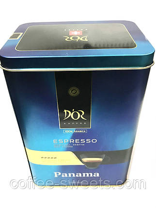 D'or Kaffee Espresso PANAMA 1 кг кави в зернах у залізній банці 6 шт., фото 2