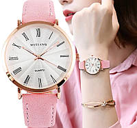 Жіночий годинник рожевий класичний