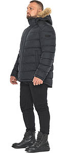 Коротка графітова куртка чоловіча зручна модель 49868 52 (XL)