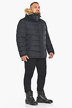 Коротка графітова куртка чоловіча зручна модель 49868 52 (XL), фото 2