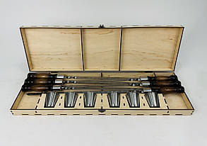 Набір шампурів у кейсі "Вуд з чарками"