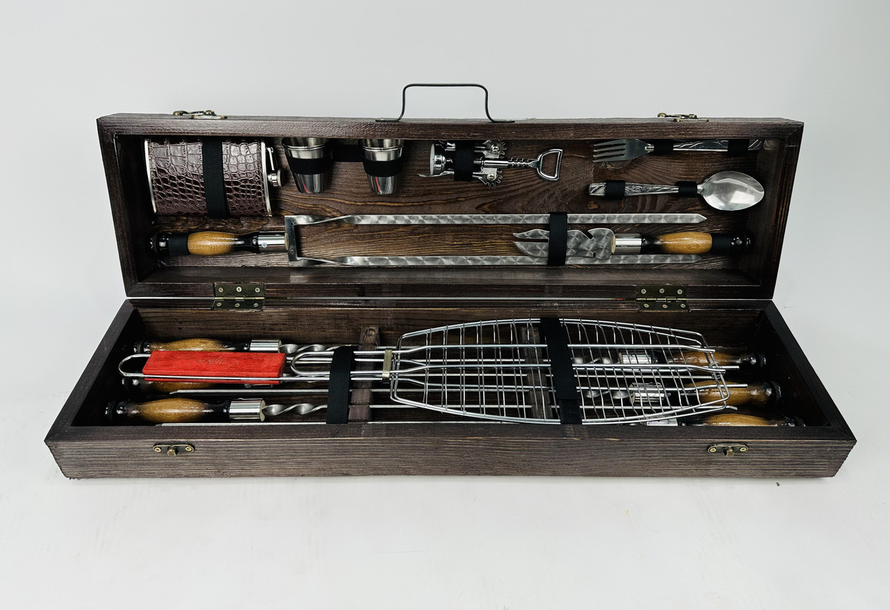 Набір шампурів в кейсі ЛІСНИК, фото 1