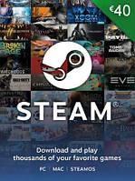Steam Gift Card 40 EUR Steam Key - For EUR Currency Only