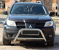 Кенгурятник WT006 (нерж) Mitsubishi Outlander 2001-2006