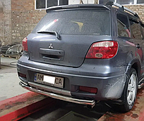 Задня дуга AK002-2 нерж Mitsubishi Outlander 2001-2006