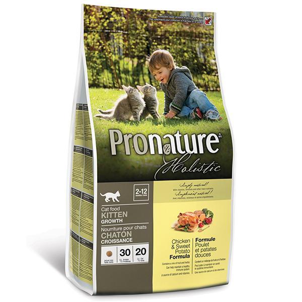 Pronature Holistic Kitten Chicken & Sweet Potato 2.72 кг з куркою і бататом сухий холістік корм для кошенят