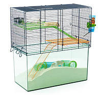 Клітка для гризунів Savic Habitat Medium 52х26х52.5 см Синя з зеленою