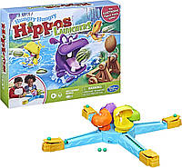 Веселая семейная игра «Голодные голодные бегемотики» Hasbro Gaming Hungry Hungry Hippos Launchers Game