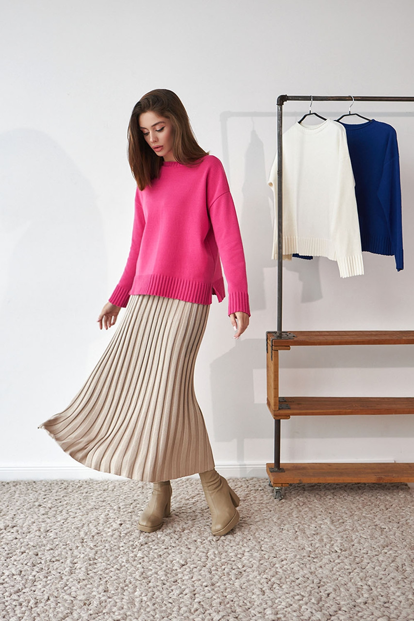 Джемпер прямого силуету малиновий, фото 1