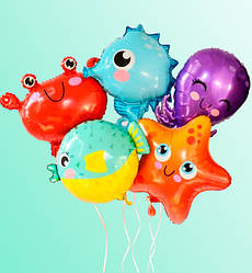 Набір повітряних кульок "Морські друзі", 5 шт