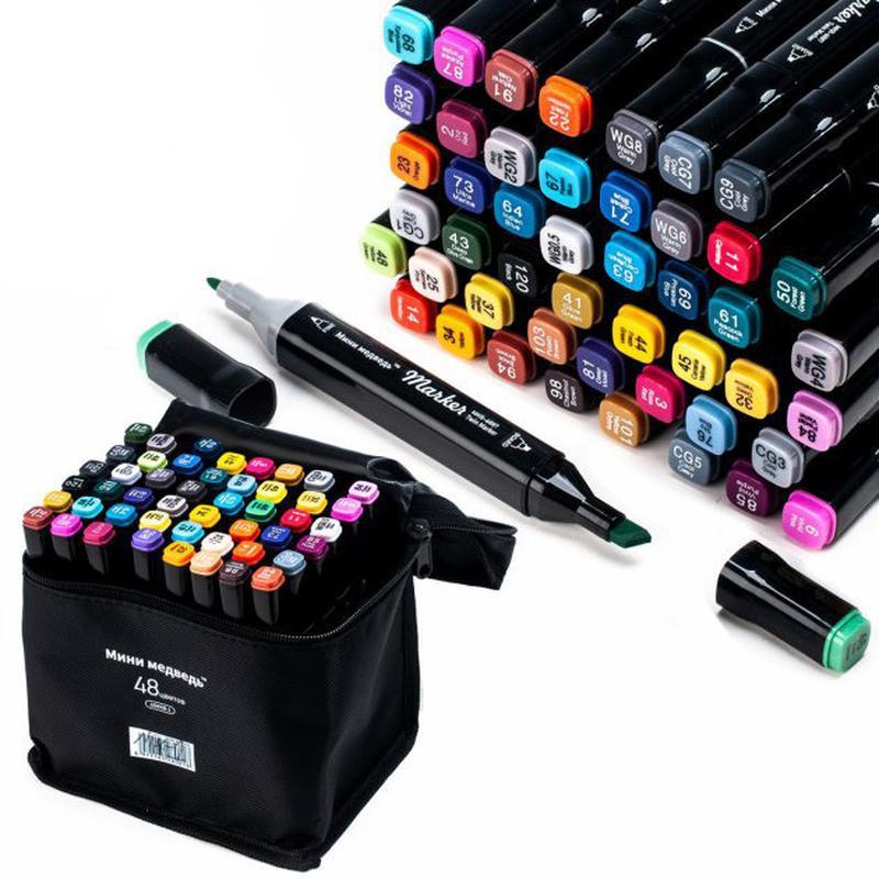 Набір скетч-маркерів 48 шт. для малювання і творчості подарунок дитині