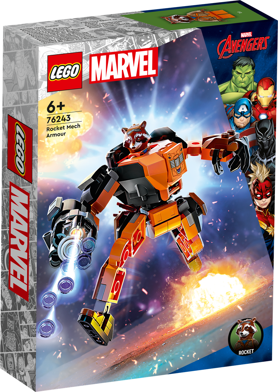 ЛЕГО МАРВЕЛ LEGO Marvel Super Heroes Робоброня Енота Ракеты [76243] 98 ...