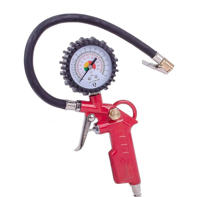 Пістолет для підкачування коліс із манометром пневматичний (блістер) INTERTOOL [PT-0503], фото 1