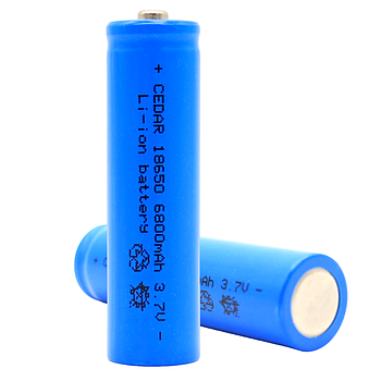 Акумулятор Cedar 18650 Li-Ion, 6800 мАг, 3,7В, Blue / Акумуляторна літій-іонна батарея