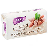 Мило-крем зволожуючий 90 г, Luksja Almonds & shea butter Польща Збагачене вітамінами та молочним білком