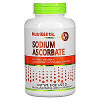 Аскорбат натрію, кристалічний порошок, Buffered Sodium Ascorbate, Vitamin C, Crystalline Powder, NutriBiotic, 227 гр