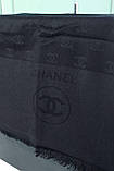 ПАЛАНТИН ШАРФ, ХУСТКА CHANEL ЖЕНСКИЙ ШАРФ ШАНЕЛЬ черный  с фирменной упаковкой, фото 3