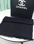 ПАЛАНТИН ШАРФ, ХУСТКА CHANEL ЖЕНСКИЙ ШАРФ ШАНЕЛЬ черный  с фирменной упаковкой, фото 6