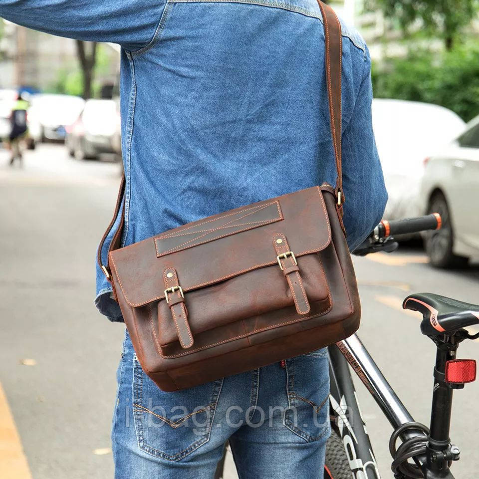 Чоловіча шкіряна сумка через плече Bexhill bx6033, фото 1