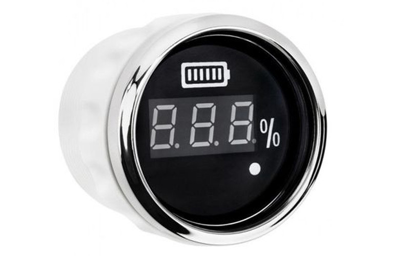 GAUGE wkvow-dgb1060 вольтраметр цифровий 52 мм чорний із відсотковим зарядом на човен