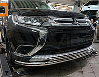 Кенгурятник подвійний вус d60\42 на Mitsubishi Outlander 2018-2021--