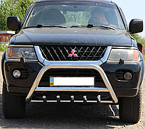 Кенгурятник WT003 (нерж) Mitsubishi Pajero Sport 1996-2007