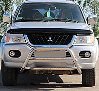 Кенгурятник WT022 (нерж) Mitsubishi Pajero Sport 1996-2007