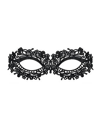 Мереживна маска Obsessive A710 mask, єдиний розмір, чорна, фото 2