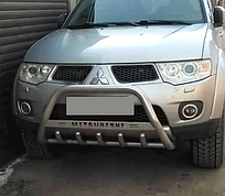 Кенгурятник WT004 (нерж) Mitsubishi Pajero Sport 2008-2015 рр.