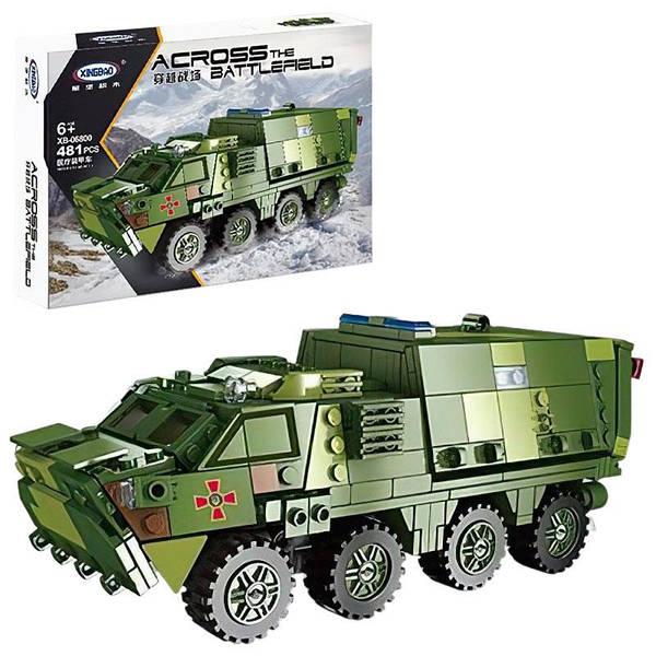 Конструктор - броньовик із символікою ЗСУ - 481 деталь - XB06800"БТР", 481 деталь, в кор. 45*33*7см