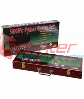 Набор для игры в "Покер"500 фишек с номиналом в деревянном кейсе с сукном - фото 3 - id-p40071980