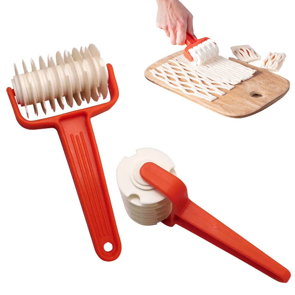 Кондитерський валик / ніж / ролик для нарізання тіста сіткою