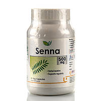 Сенна - 500mg, Senna Biotrex 60 veg capsules от запоров, быстрое натуральное слабительное